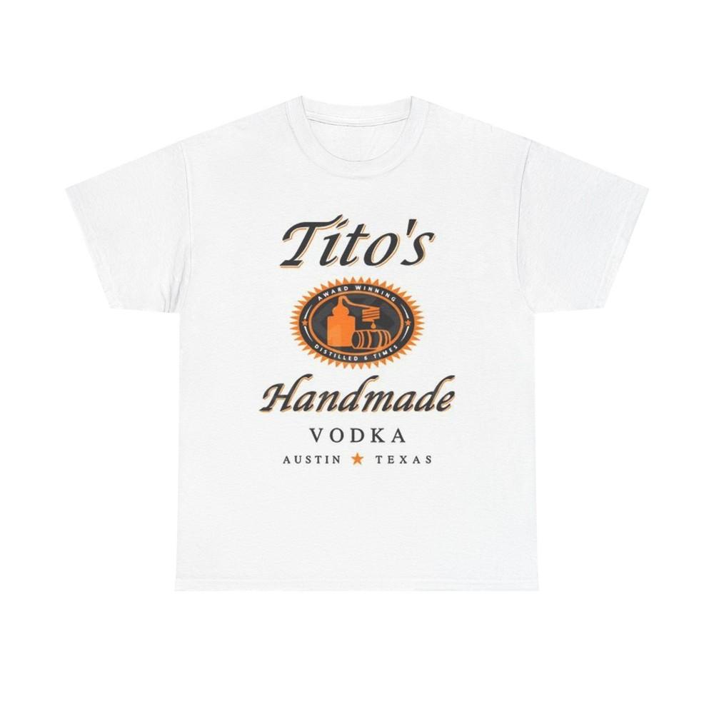 Tito's Vodka Graphic T Shirt Vintage Austin Texas Unisex Heavy Cotton Tee