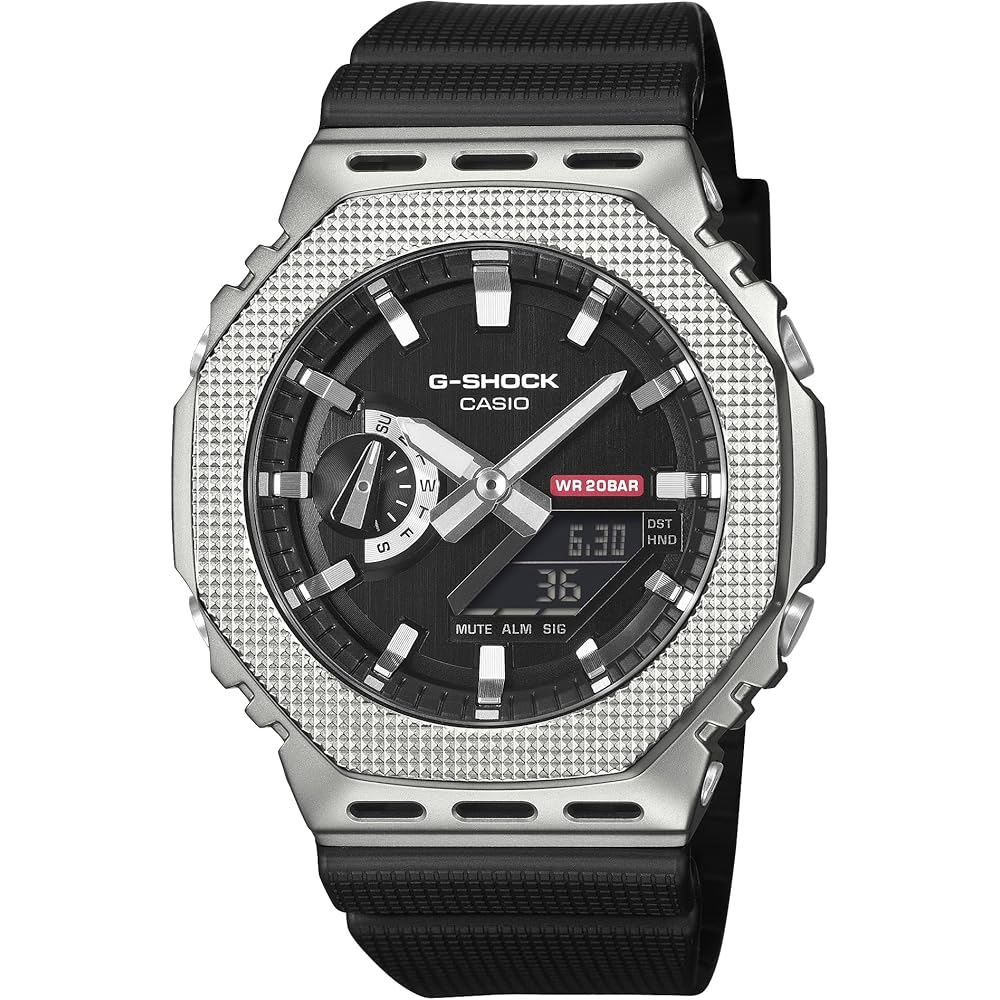 Casio G-Shock GM-2100M-1A Men s Metal Covered Watch Silver Eco-Friendly Material