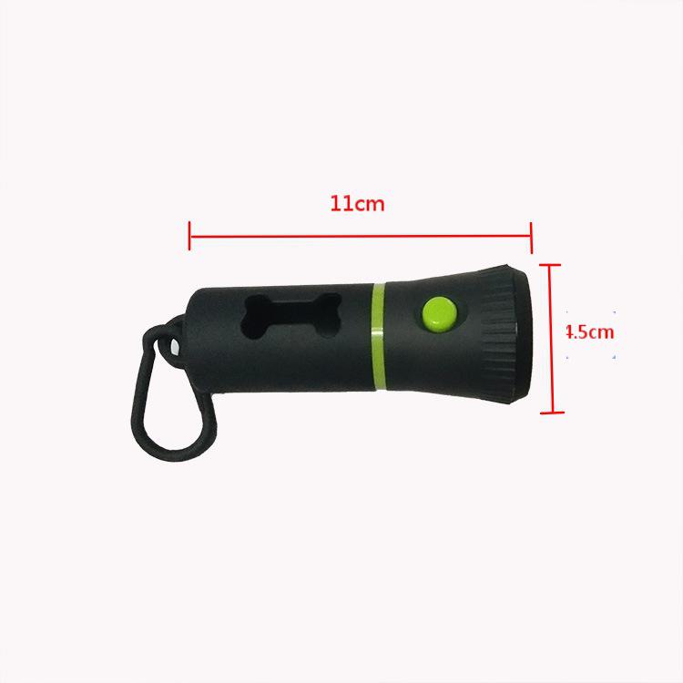Pet Waste Bag Dispenser with High-Intensity Flashlight for Dog Walking