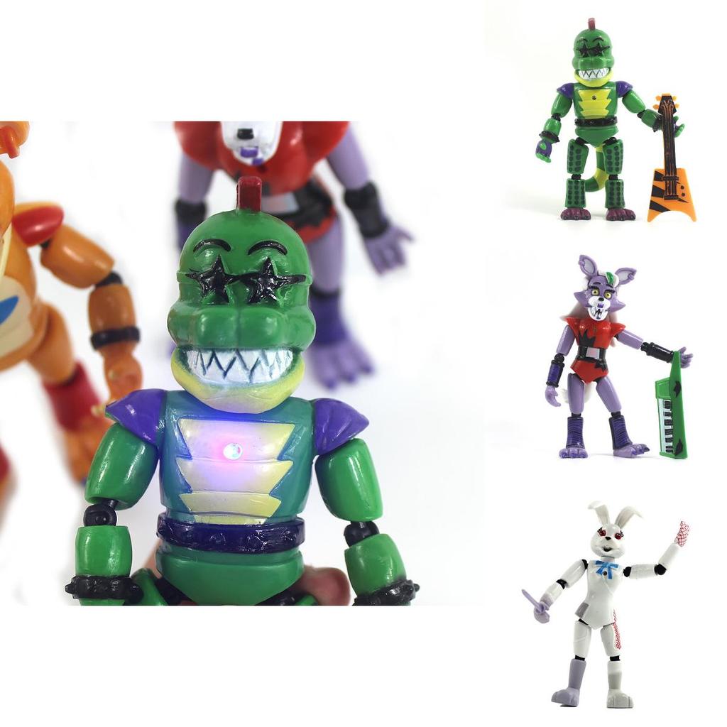 Five Nights At Freddy's Security Breach 5pcs Light-up Action Figures For Kids' Playtime