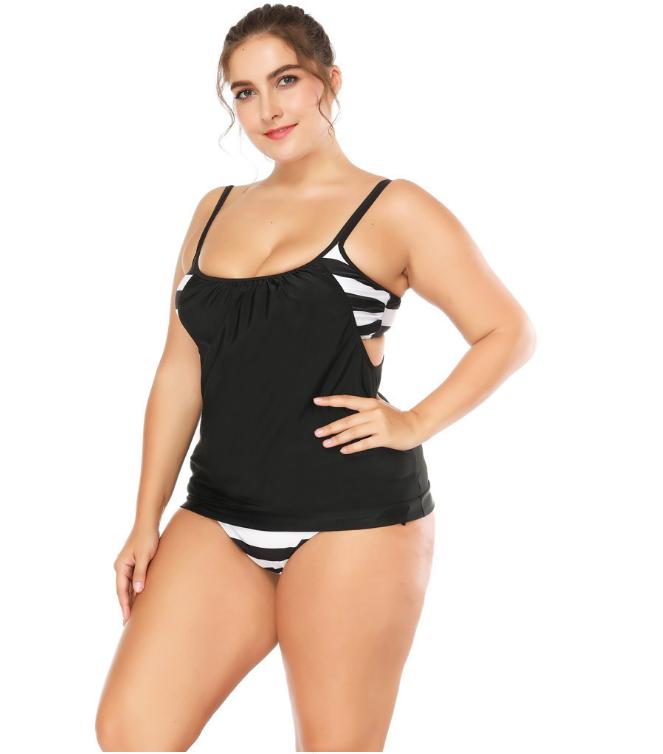 Tankini suit plus size swimsuit XXL black comfortable maternity briefs Tankini suit plus size swimsuit XXL black comfortable maternity briefs