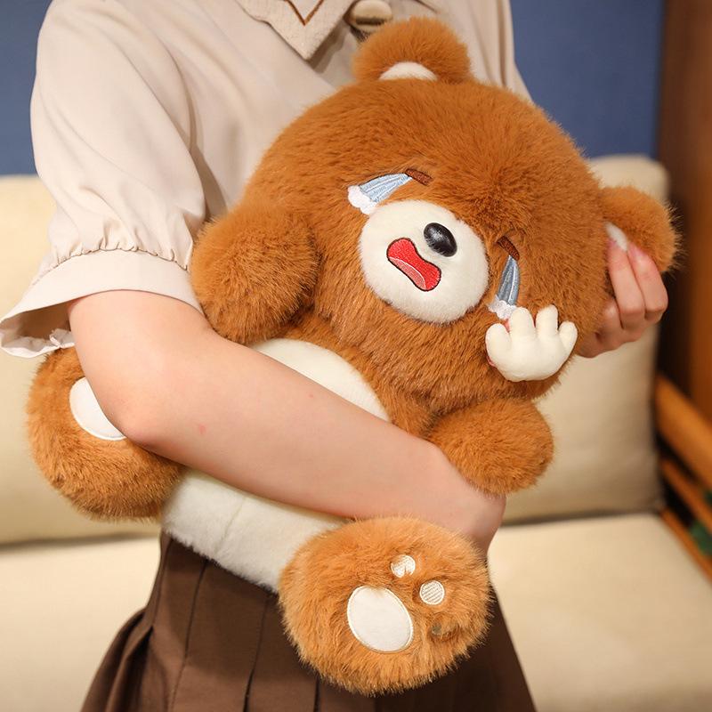Cute Crying Bear Doll Can Be Pulled Out and Hugged