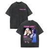 Vintage Washed Young Miko Do Not Disturb Album Graphic T Shirt Fashion Hip Hop Short Sleeve Tshirt Unisex Women Oversized Tshirts