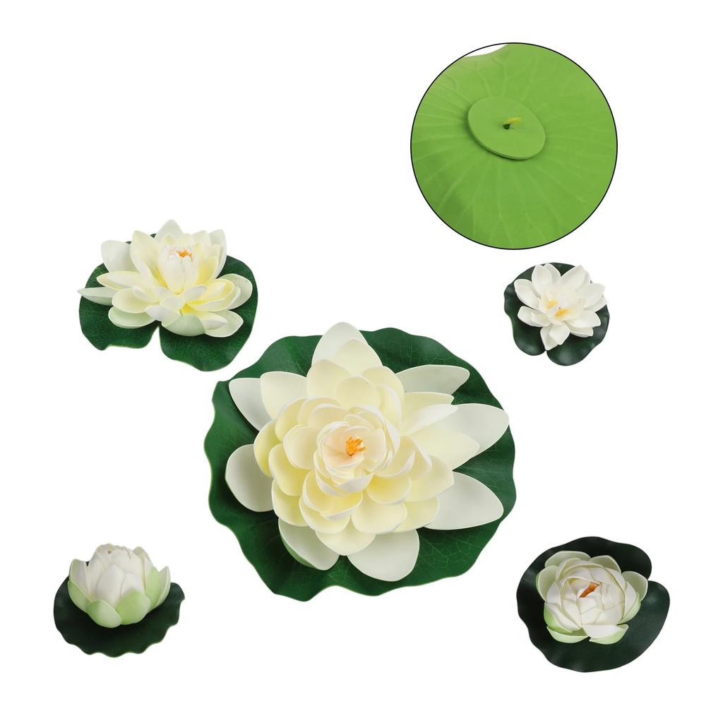 Zubehör Künstliche Lotusblume Künstliche Pflanze Teich Pool Simulationsblume Seerose 5 Stück Aquarium Schwimmender Garten Dekoration