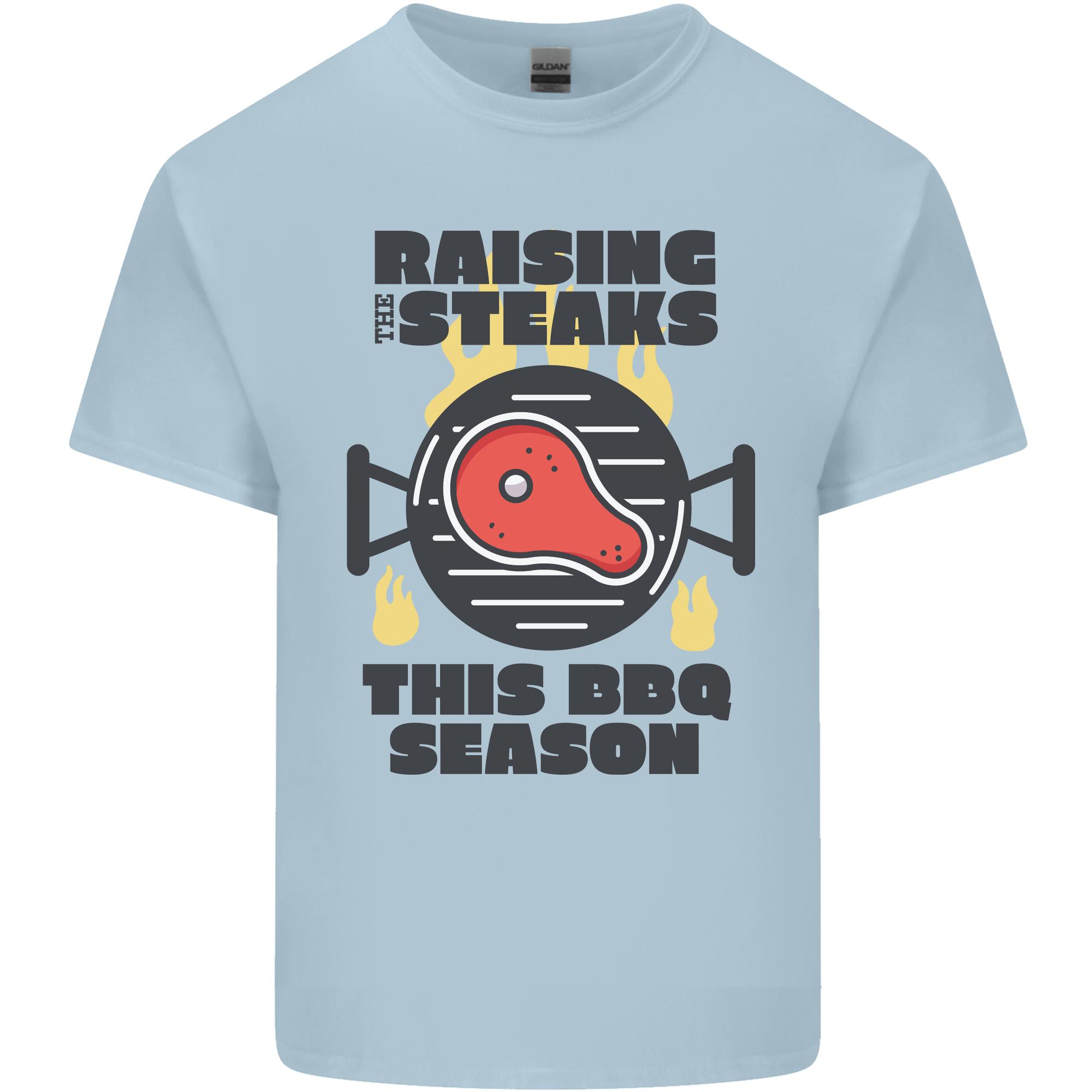Raising the Steaks Funny BBQ Grill Unisexs Light Cotton TShirt S