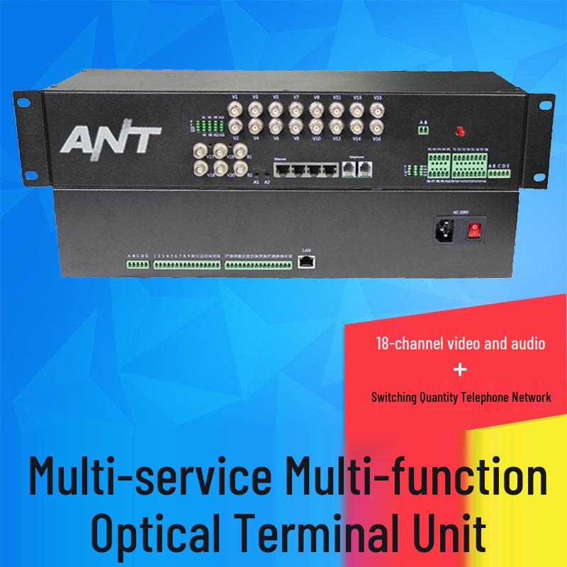 Multi-Service Optical Terminal Unit for Video, Audio, Telephone, Switch, and Ethernet Relay Chain