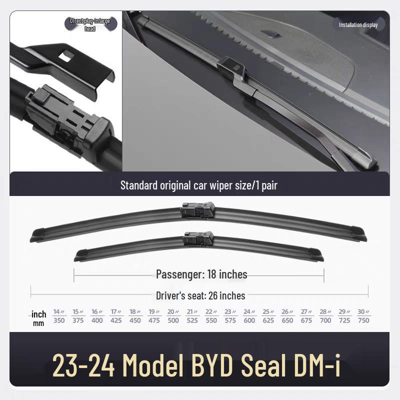 BYD Seal EV Champion Edition Frameless Wiper (22/23 Model) with Special Rubber Strip
