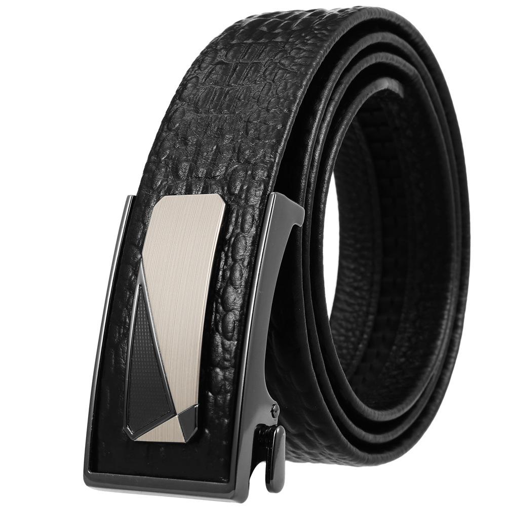 Lot de 3 ceintures Business World en cuir de vachette avec boucle intérieure pour homme (LY36-33033-5)