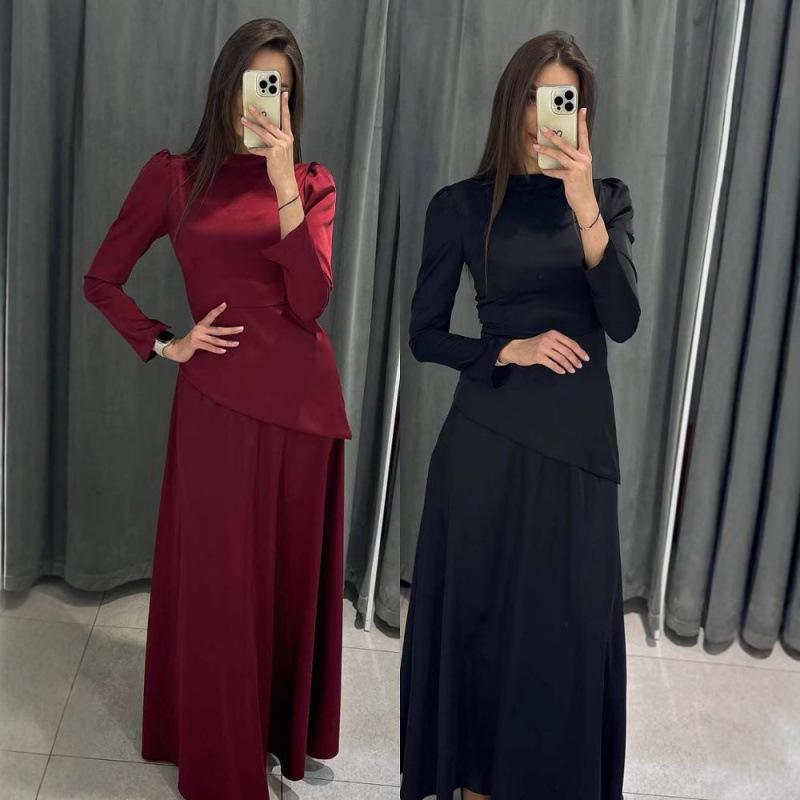 Festival di Primavera 2025, Europa, America, Amazon transfrontaliero abbigliamento donna, nuova gonna a tubino splicing elegante con temperamento francese