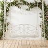 Swing Bench Steel 110 x 52.5 x 47 cm Antique White