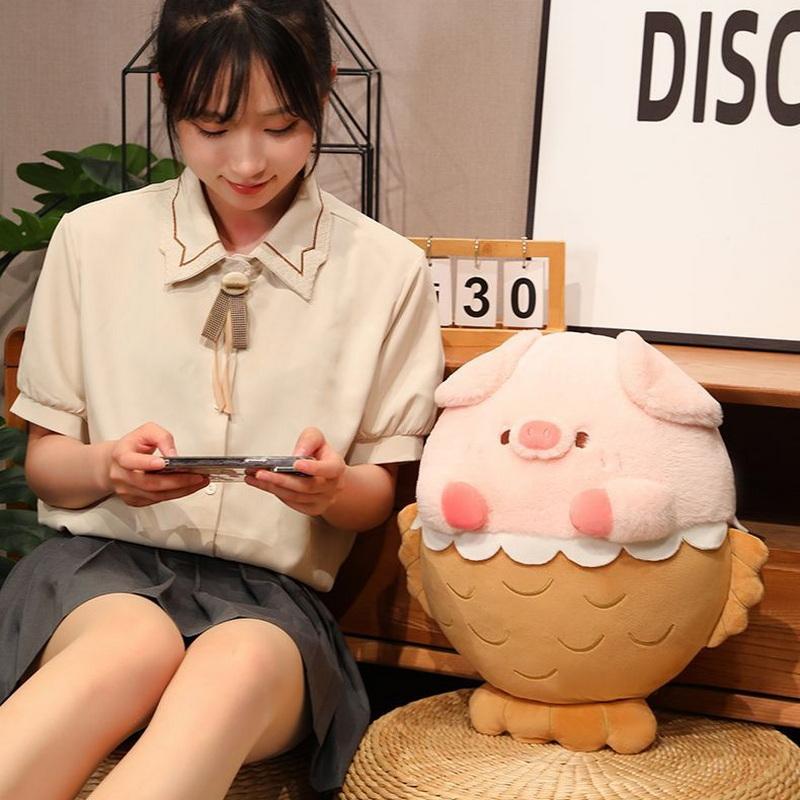 Cute Snapper Pig Plush Toy Plushie Stuffed Soft Pink Piggy Accompany Sleeping Pillow Hug Pillow For Girl Birthday