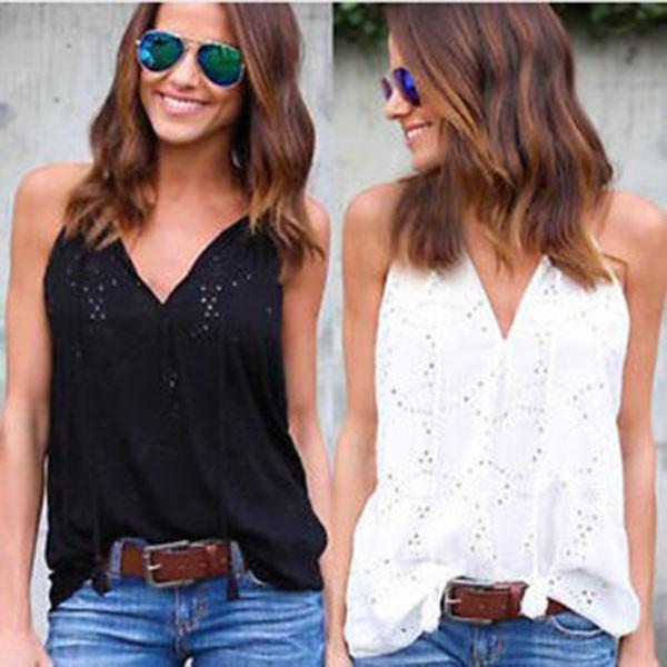 Elegant Women's Cotton Lace Top With Embroidery For Summer Casual Outfits