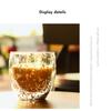 250/350ml Glass Tea Cup Heat Resistant Borosilicate Glass Double Wall Coffee Cup Starry Style Coffee Tea Beer Whisky Mug