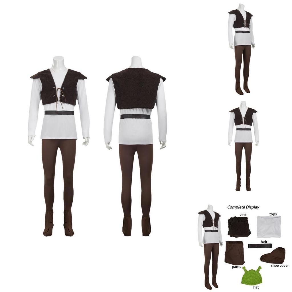 Shrek Character Costume With Vintage Style Polyester Material For Cosplay Events
