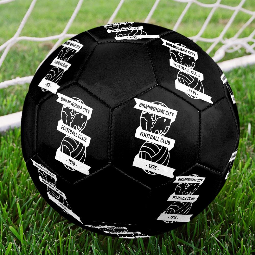 Birmingham City FC Size 5 Soccer Ball, Machine-Stitched PVC, Durable & High Bounce, All Ages Fit, Fan Merchandise, Matches & Outdoor Use.