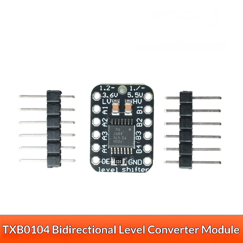 Txb0104 4-Channel Bidirectional Logic Level Shifter Module Auto Direction Sensing 3.3V/5V Logic Converter