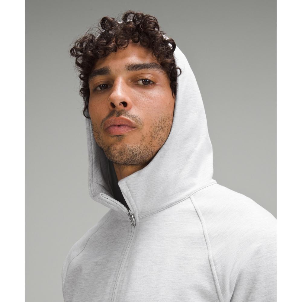 Lululemon City Sweat Full Zip Hoodie Heathered Ultra Light Grey Sea Salt