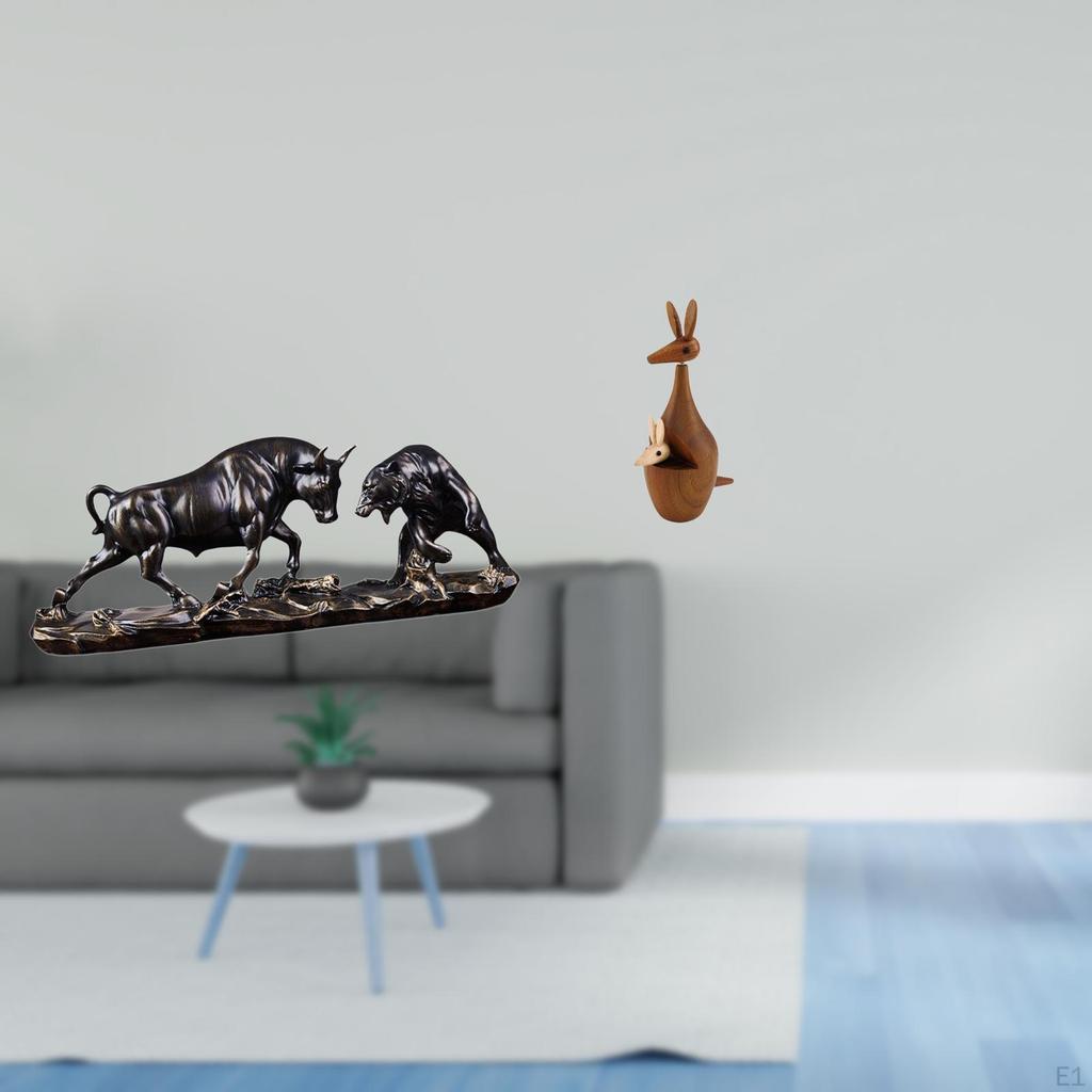 Modern Feng Shui Bull And Animal Figurine Sculpture for Desk Bedroom Bookshelf Party Favor Birthday