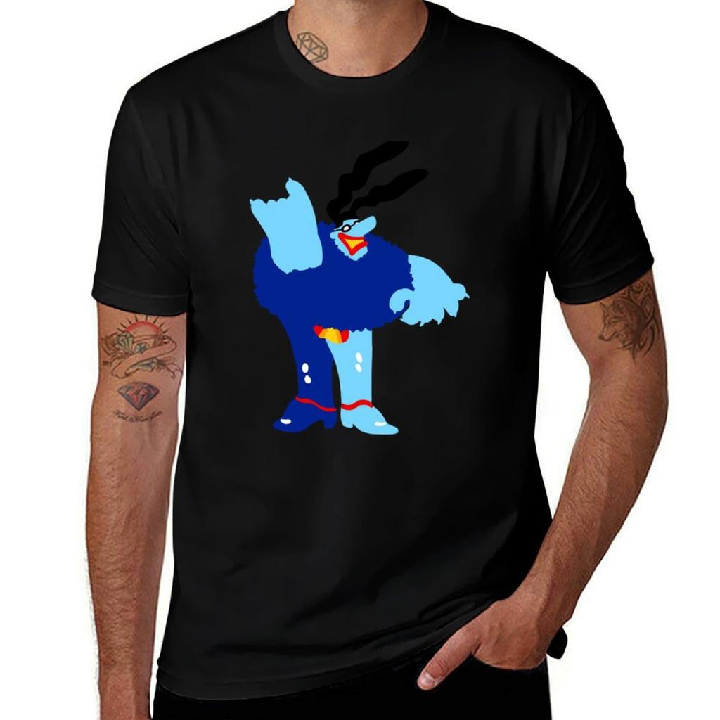 Minimalistisches Blue Meanie T-Shirt Bequemes Alltags-T-Shirt
