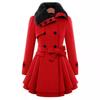 Damenbekleidung Slim-fit Langer Wollmantel Zweireihiger Wollmantel Trenchcoat Damen
