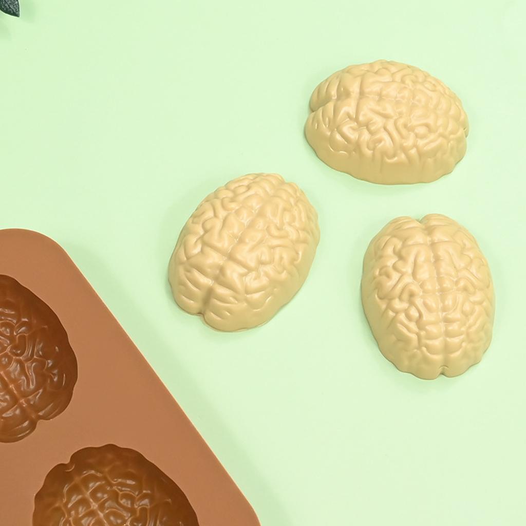 2Pcs Brain Silicone Molds Fondant Mousses Cake Molds Making Pastry Chocolate Molds Baking Decorating Tool Nonstick