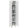 Cabinet Set 2 Pcs High Gloss White Wood Based Panel