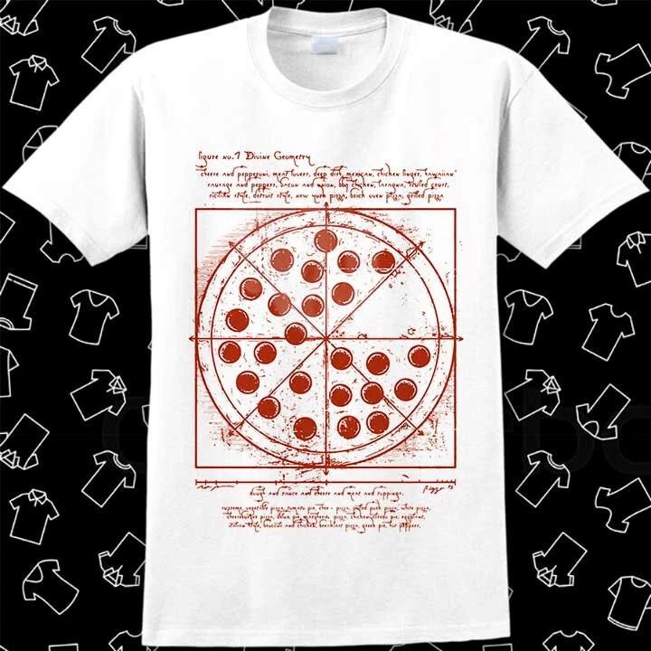 Vitruvian Pizza Leonardo da Vinci Spider Tom Movie T Shirt Meme Gift Style 583 XL