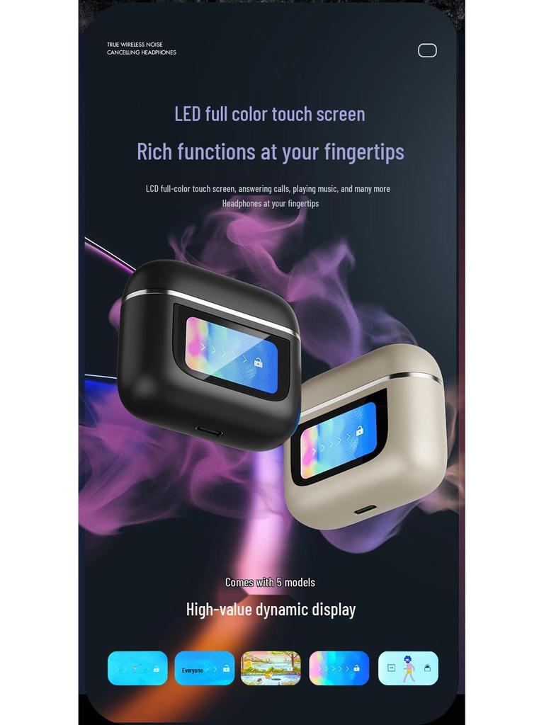 V8 Display A9pro Wireless Bluetooth In-Ear Headphones with AI Translation & Noise Cancelling A10ANC V20