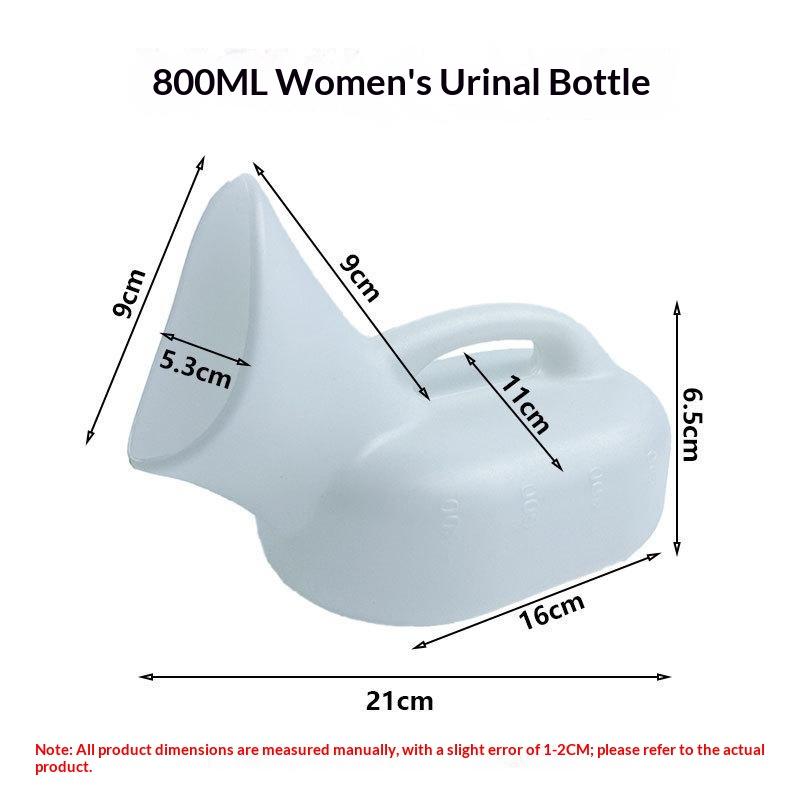 Leakproof Women Urinal Thickened Soft Spout Clear Scale Large Capacity Chamber Pot for Travel Car Use