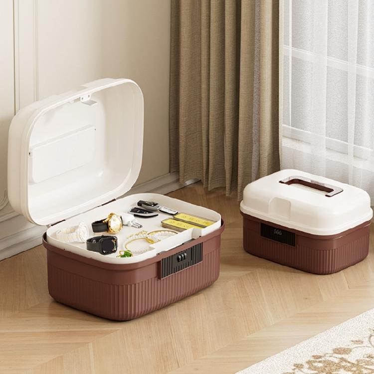 Private Document Storage Box With Combination Lock Water Resistant Construction Travel Ready ABS Durable Housing
