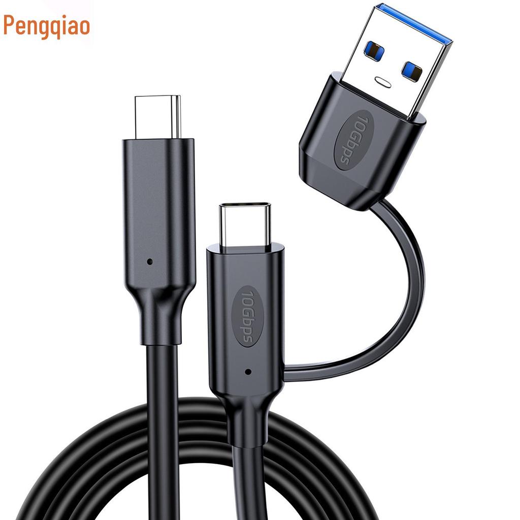 Cabo de Dados Tipo-C USB 3.2 para Tipo-C, Transferência de 10Gbps, Carregamento Rápido PD 3A/60W para Disco Rígido e Carro