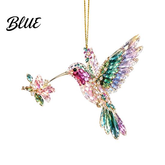 Durable Festive Decor Hanging Thoughtful Ornament Acrylic Animal Christmas Faux Crystal Flat Print Gift