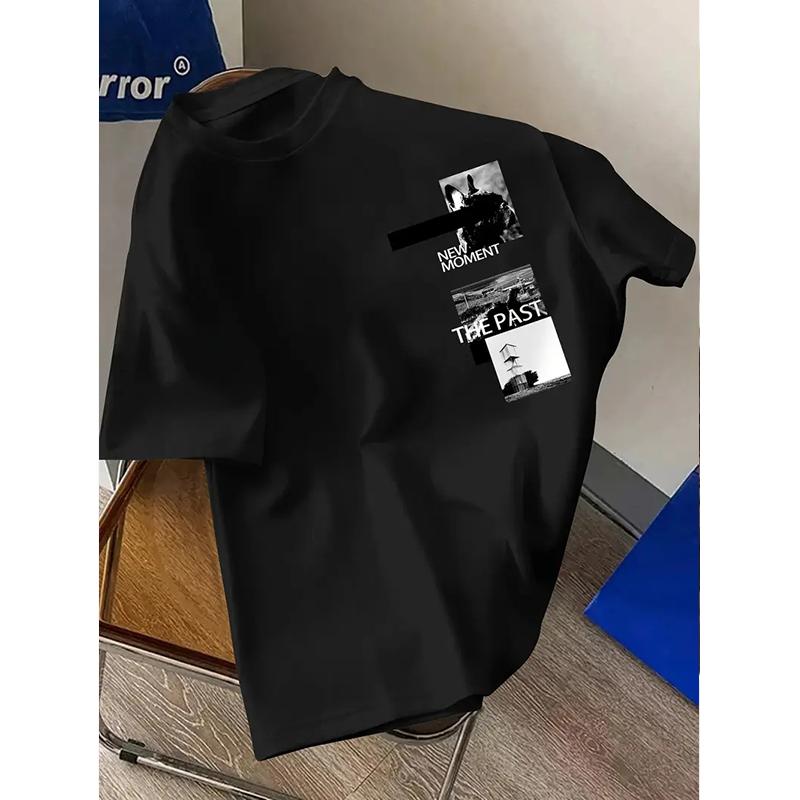 Neues Sommer Herrenmode T-Shirt Persönlichkeit Landschaftsmuster bedruckt Herren T-Shirt Top