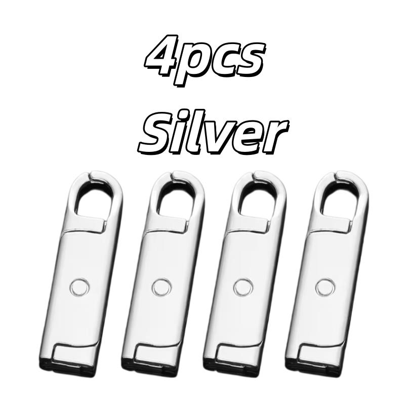 4pcs Rotating Zipper Pulls – Alloy, Detachable, Black/Gold/Rose Gold/Silver, for Luggage  Bags