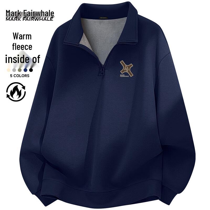 Mark Fairwhale Men's Stand Collar Half-Zip Sweatshirt