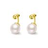 French Retro Pearl Earrings Rear Hanging Light Luxury Niche Design Sense