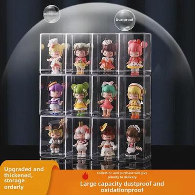 Pop Mart Acrylic Figure Display - Pojedyncze przezroczyste, pyłoszczelne pudełko do przechowywania