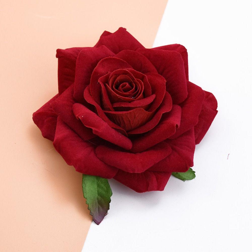 Real Touch Artificial Roses Flowers 10CM Fake Flowers Silk Roses Head  Party Wedding Decor
