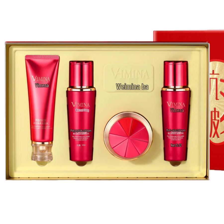 Radiant Peptide Collagen Set: Tender, Moisturizing, Non-Greasy Skincare for Brighter Skin Tone.