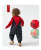 Winter-Latzhose für Babys und Kleinkinder - Verdickte weiße Entendaune