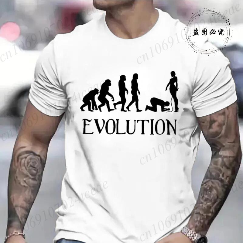 T-Shirts for Men Women Summer Fashion Loose Tee Shirt Clothes O Neck Short Sleeve T Shirt Clothing Funny BDSM Evolution T-Shirts