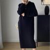 Premium Feeling with Coat Base Knitted Dress Autumn and Winter New High-neck Straight Medium and Long Sweater Skirt Women