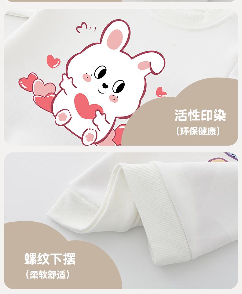 Children's Hoodie Set with Fleece - Girls' Winter Warm Casual Two-Piece
