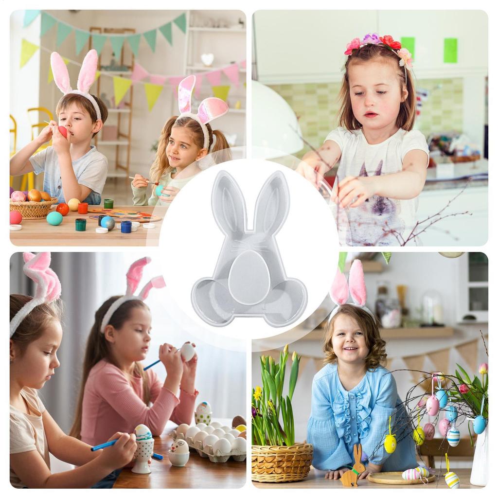 Bunny Resin Mold Handmade Easter Bunny Candle Mold Food-Grade Silicone Handmade Making Crafts for Jelly Ornaments Soap Candle