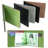 Unisex Ultra-İnce Sihirli Para Klipsi Suni Deri Kart Tutucu Bifold Mini Cüzdan