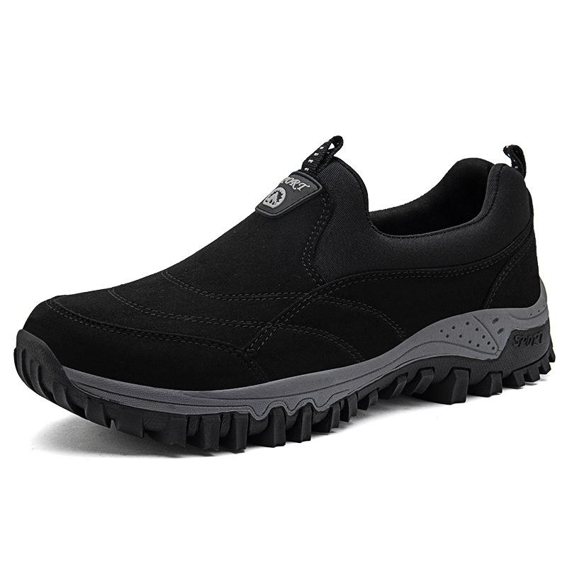 Mens Sneakers Men Loafers Outdoor Athletic Shoes Faux Suede Non- Slip Rubber Male Walking Shoes Soft Mans Footwear Big Size 46