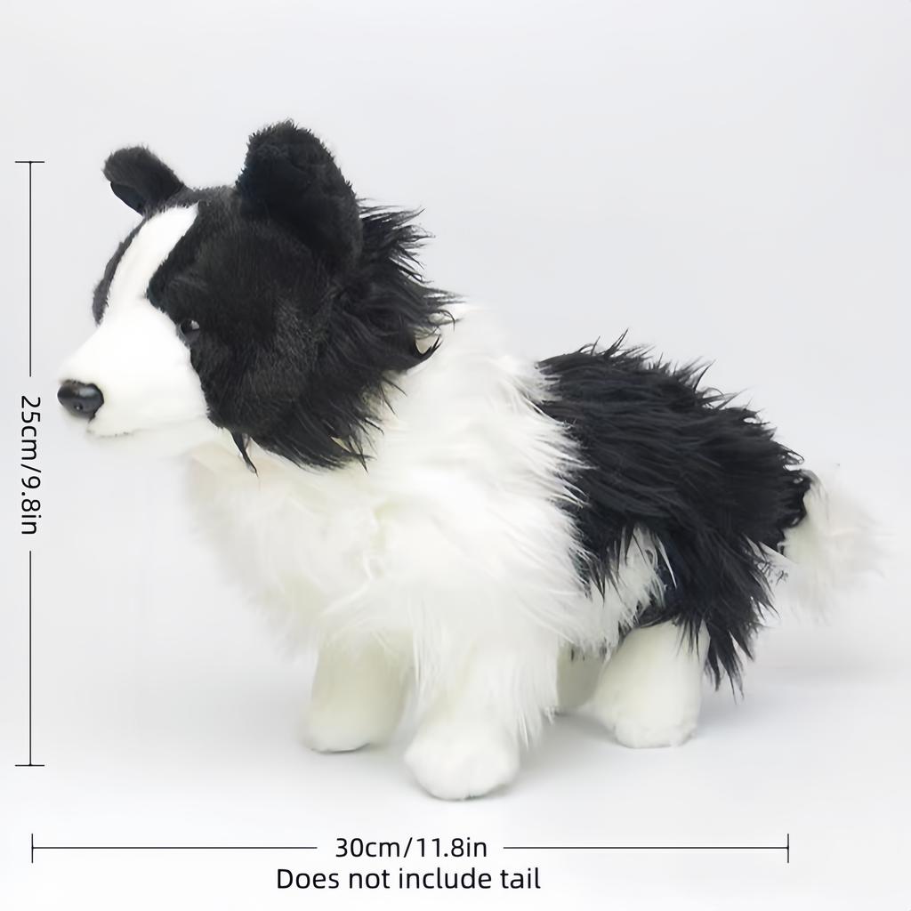 Border Collie Kuscheltier Hund 11,8 Zoll Kinder Kuscheltier Perfektes Geschenk für Jungen und Mädchen