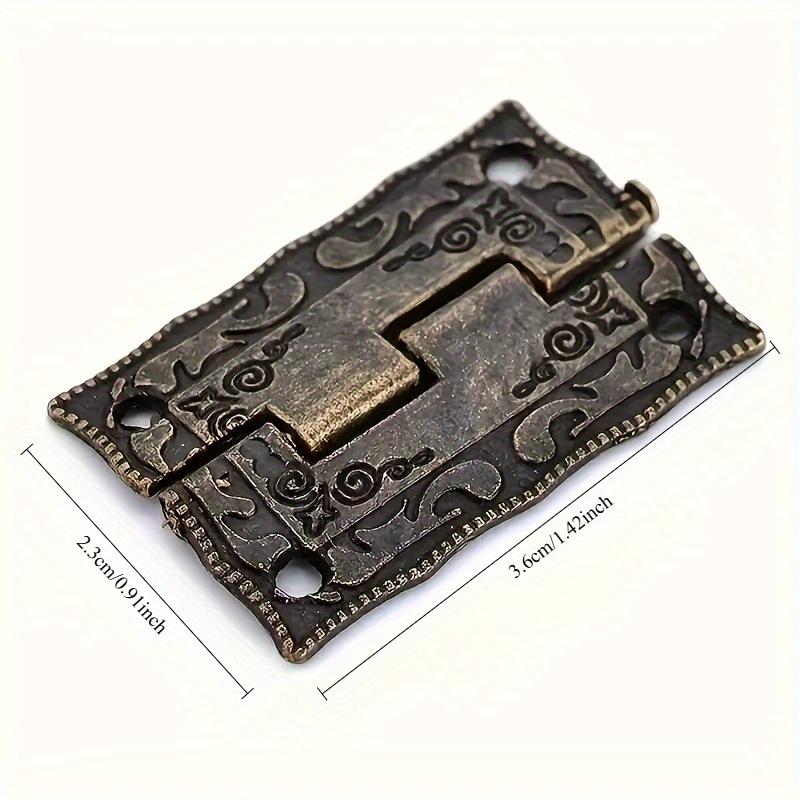 100pcs /Pack Antique Bronze Hinges for Cabinet Doors Drawer Decoration Vintage Hinges for Jewelry Boxes Furniture Hardware