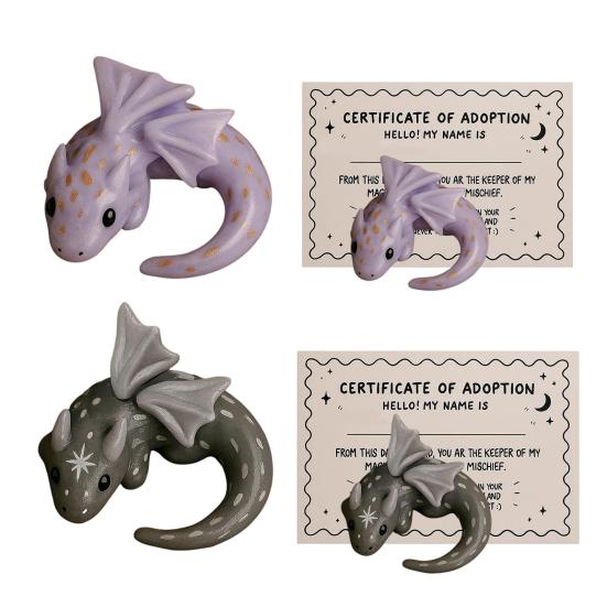 Emotional Support Dragon Handmade Mini Pocket Dragon Sculpture for Anxiety Relief Cute Dragons Inspirational Gift for Birthday Halloween Xmas