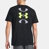 Under Armour Letter Logo Print Quick-Dry Round Neck Short Sleeve T-Shirt Men Tops Black 1382850-001